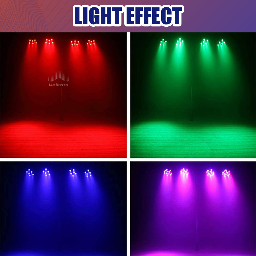 No Tax 8Pcs 18LED Par Light Led PP Material Light DMX512 RGB Master-slave Mode Stage Led Par Lighting Equipment For DJ Disco Family Birthday Party