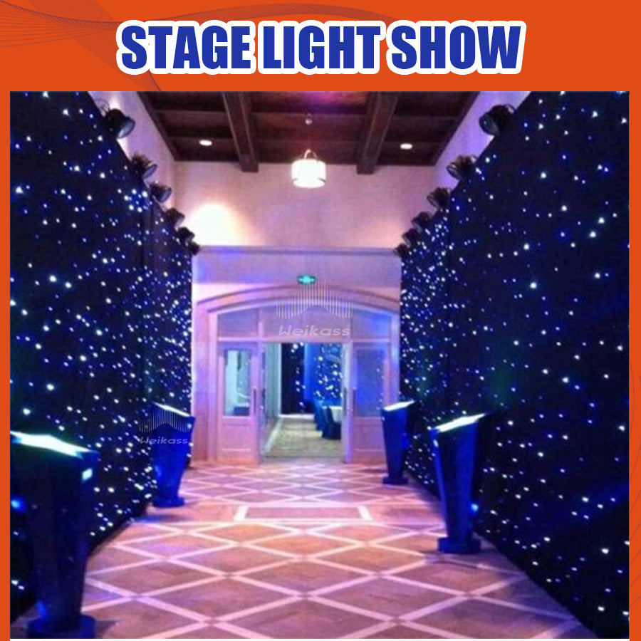 Super Deal Customize LED Star Curtain Cloth LED Three Colors Star cloth backdrop with cloth For wedding Christmas Party Customed