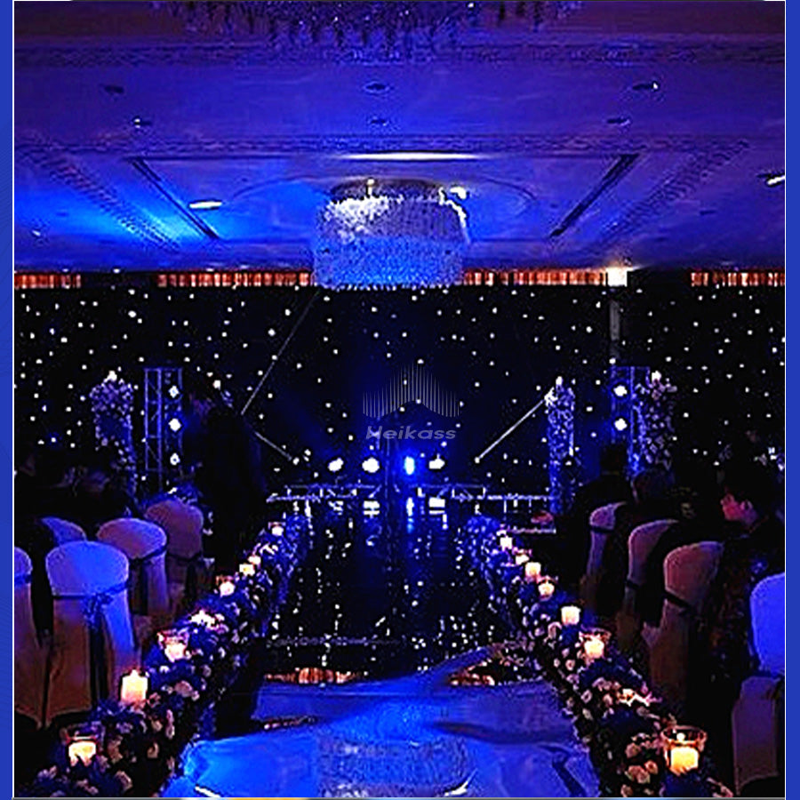 Super Deal Customize LED Star Curtain Cloth LED Three Colors Star cloth backdrop with cloth For wedding Christmas Party Customed