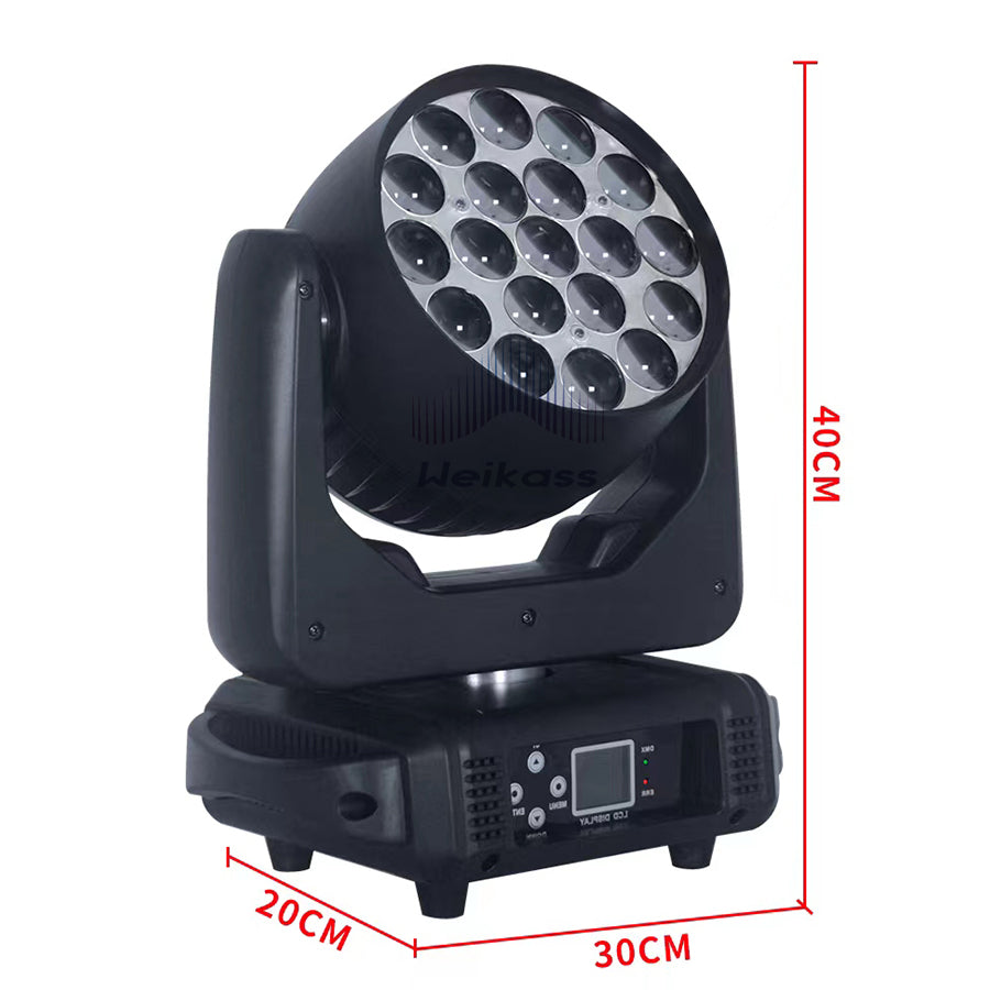 0 Tax 1-16Pcs 19x15W Led Moving Head Zoom Lyre Wash Light RGBW Beam Effect Perfect For Stage TV Theatre And TV Studio