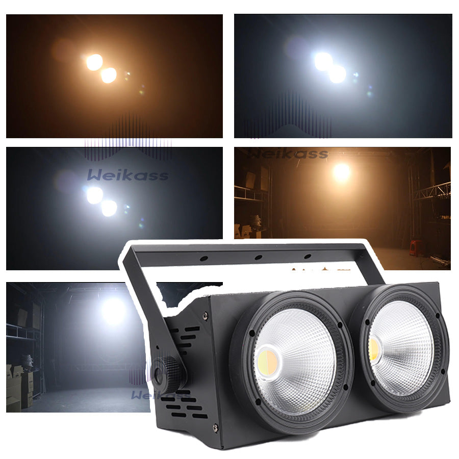 No Tax 8Pcs 2x100W 2 Eyes COB Light DMX Stage Lighting 200W Cold / Warm White 2in1 COB Lighting Dj Bar Wedding Party