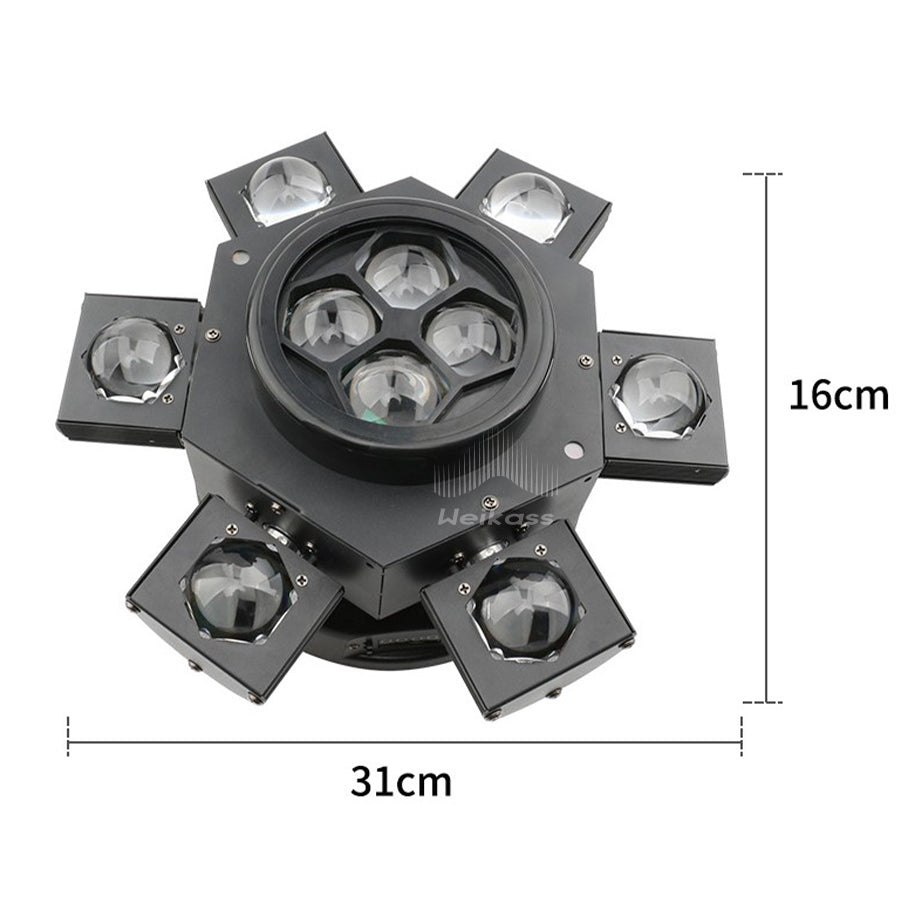 0 Tax 1 Flight Case For 6 Arms 6in1 RGBW LED Moving Head Light By Sound Activated And DMX 512 For DJ Disco Stage Party Music Pub