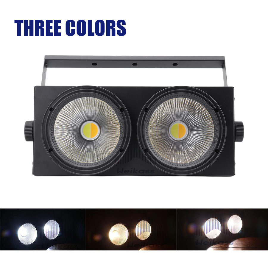 No Tax 8Pcs 2x100W 2 Eyes COB Light DMX Stage Lighting 200W Cold / Warm White 2in1 COB Lighting Dj Bar Wedding Party