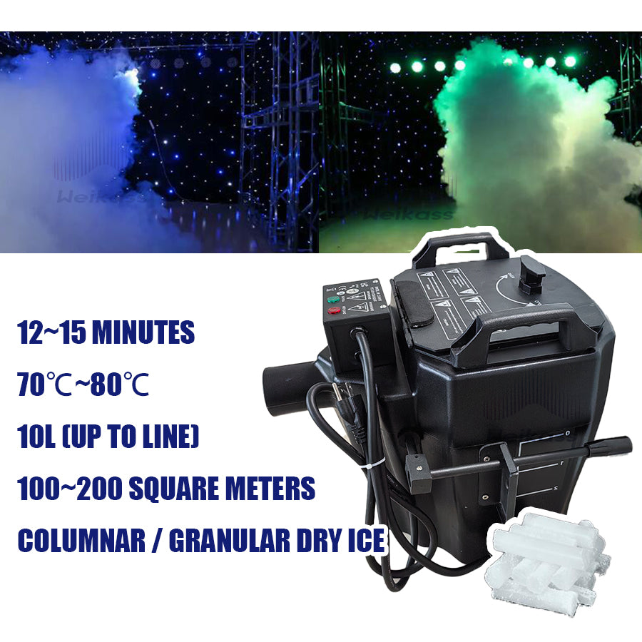 0 Tax 1 Nozzle ForMOKA Low Ground Lying First Dance Fog Machine 3500w Dry Ice Machine with Outlet and Base Fogger Machine for Wedding