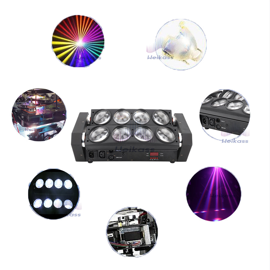 0 Tax 1 Flight Case For stage 8X10W LED Spider Light DMX512 LED Moving Head Light RGBW LED KTV Lamps