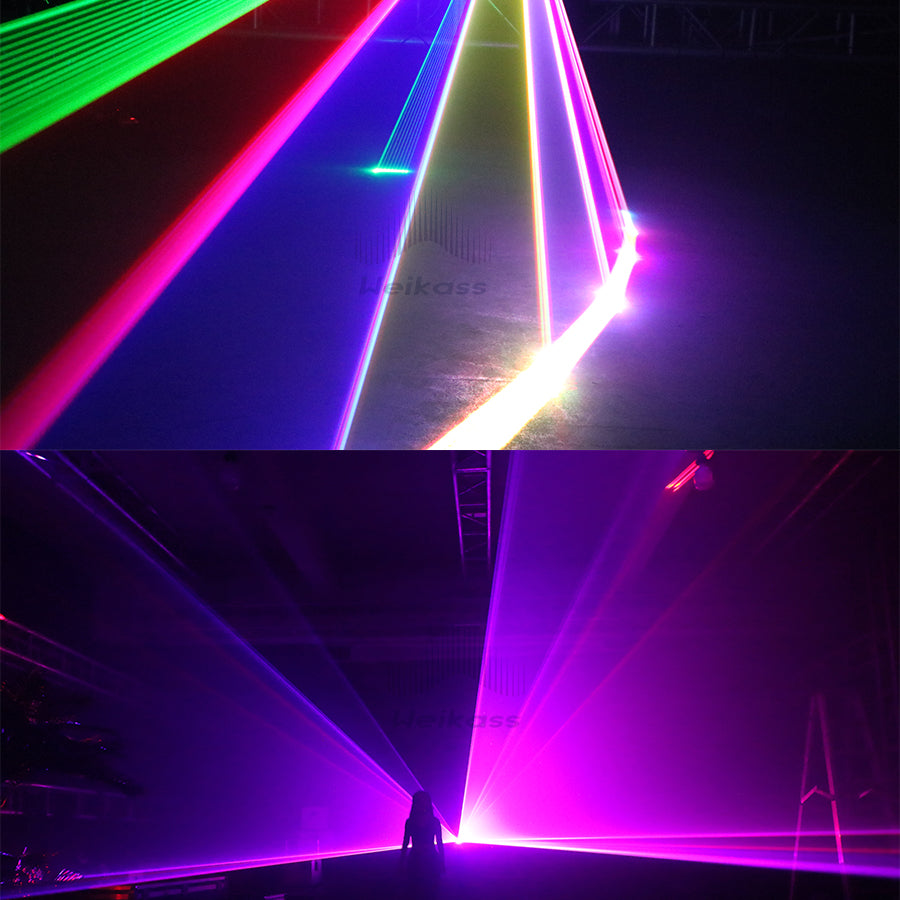 0 Tax 1-10Pcs 10W RGB Full Color Laser  Light ILDA Club Disco DJ Bar DMX Dance Christmas Effect Show Light